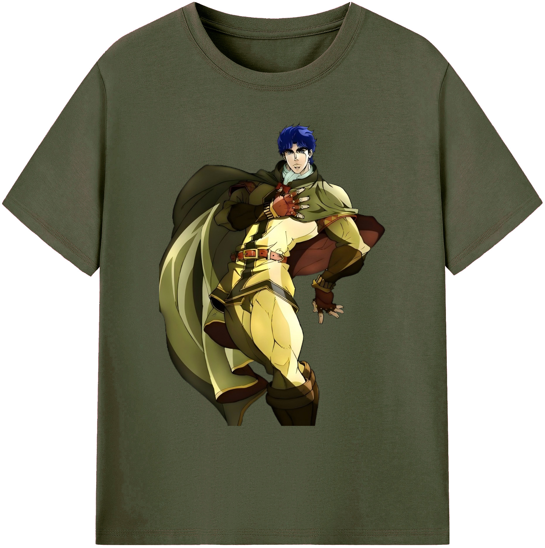（画像用） ジョジョの奇妙な冒険 /ジョナサン?ジョースター JoJo's Bizarre Adventure Jonathan Joestar 綿100％ メンズ半袖Tシャツ｜肌触りやわらか＆通気性
